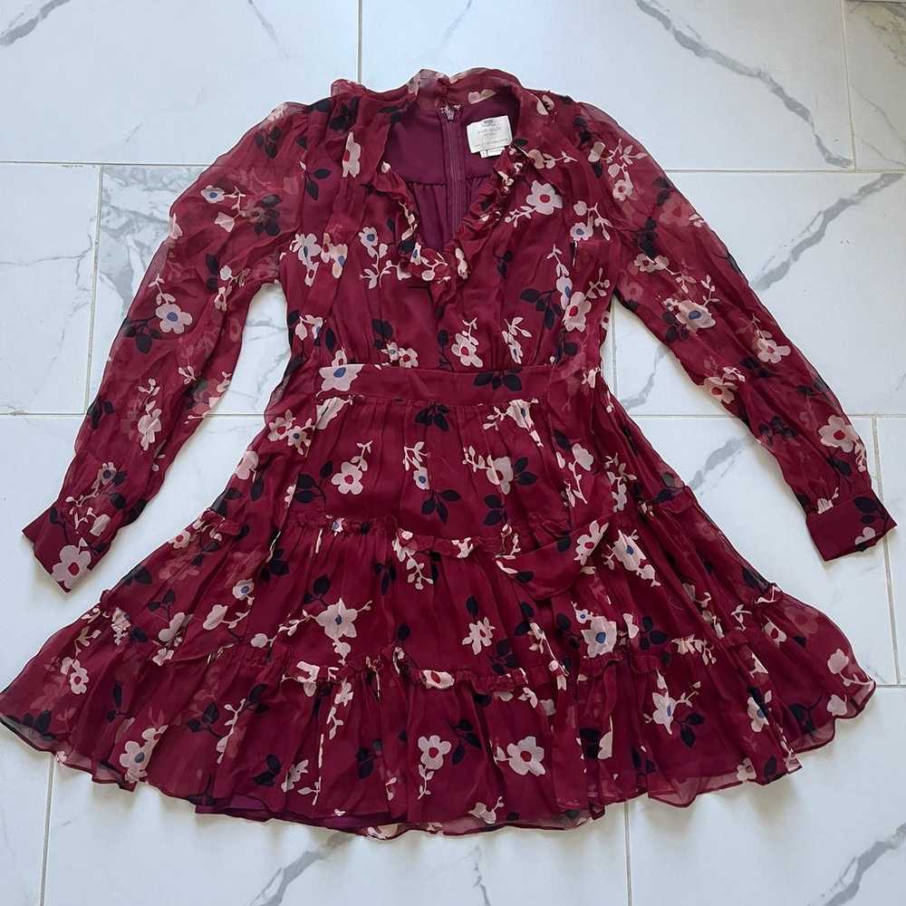 Kate Spade Camelia Chiffon Floral Mini Silk Dress… - image 2