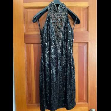 cache black sequin dress v design formal - image 1