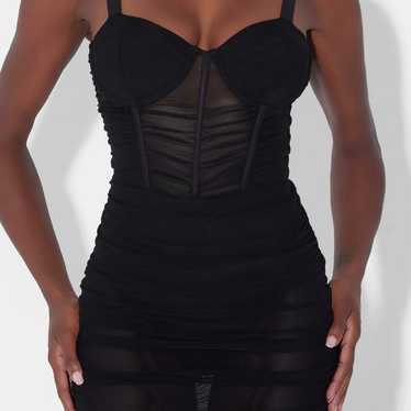 LEAU black miami mesh dress size M - image 1