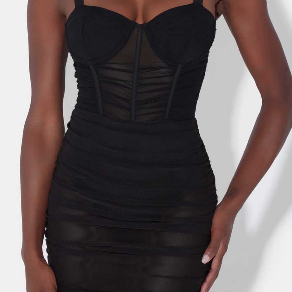 LEAU black miami mesh dress size M - image 4