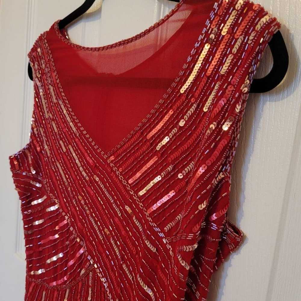 Jkara Red Formal Long Gown Size 10 - image 10