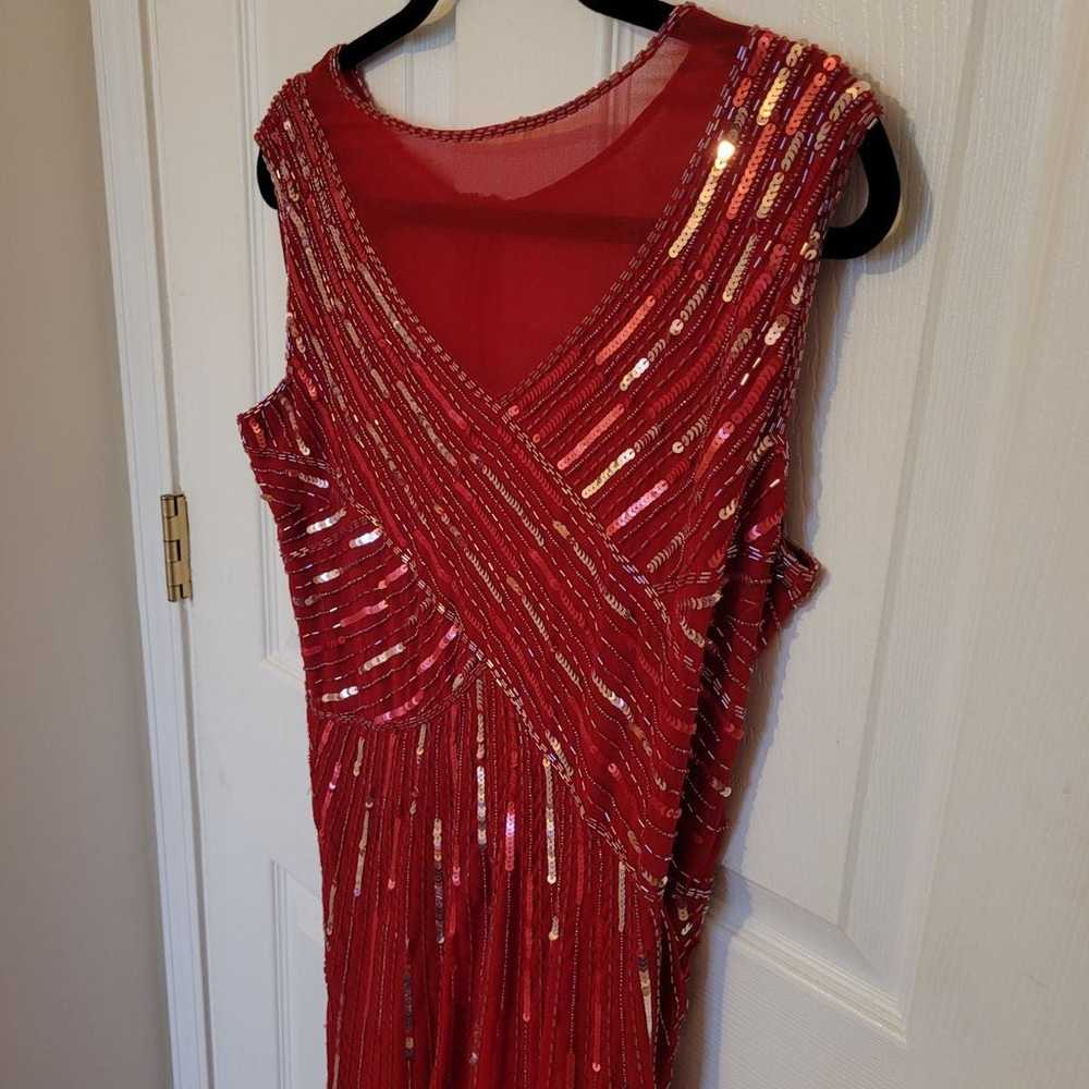 Jkara Red Formal Long Gown Size 10 - image 11