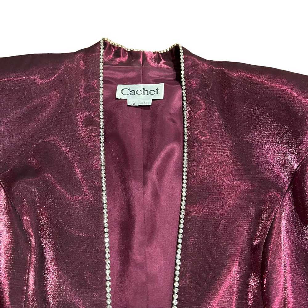 Vintage 80s Women’s Cachet Maxi Dress & Jacket Rh… - image 8