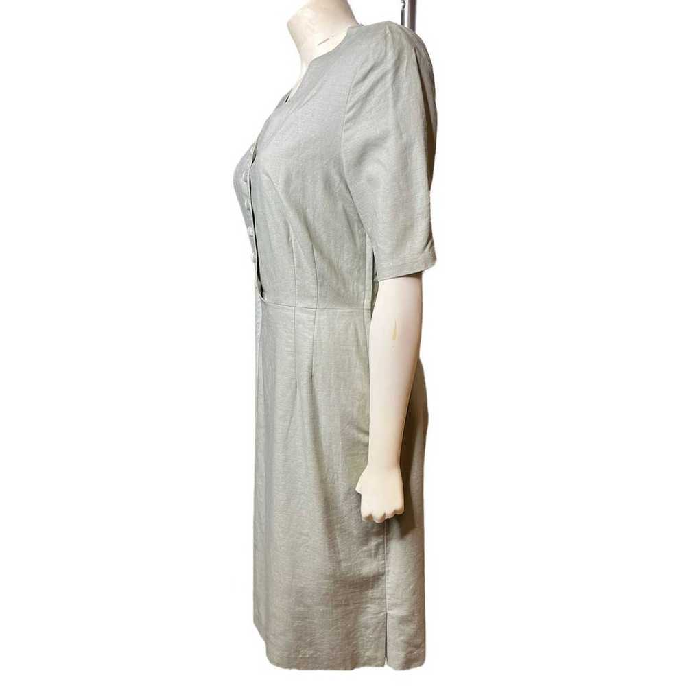 Vintage Laura Ashley Green Button Dress - image 2