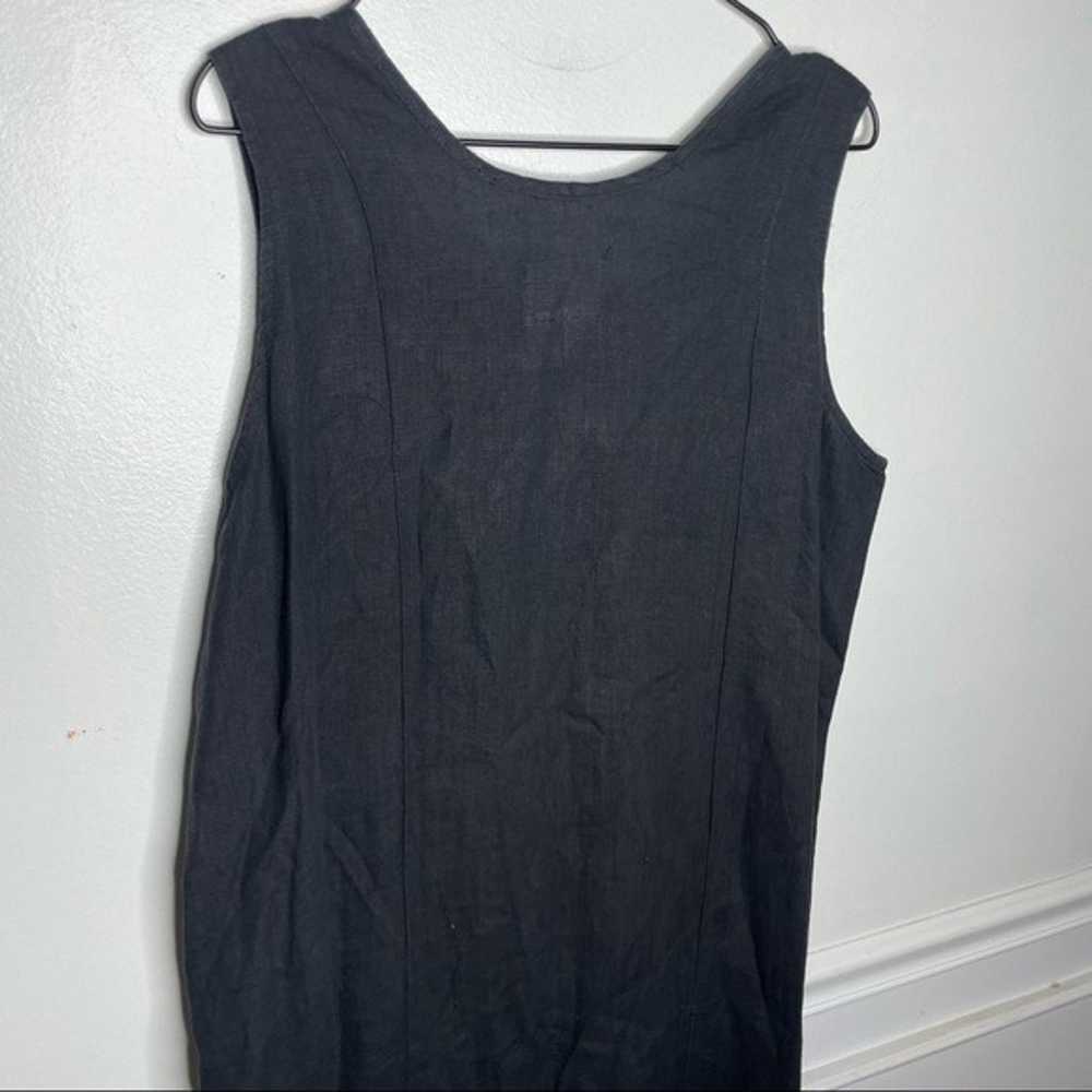 FLAX 100% Linen Charcoal Black Side Cut cover Up … - image 9
