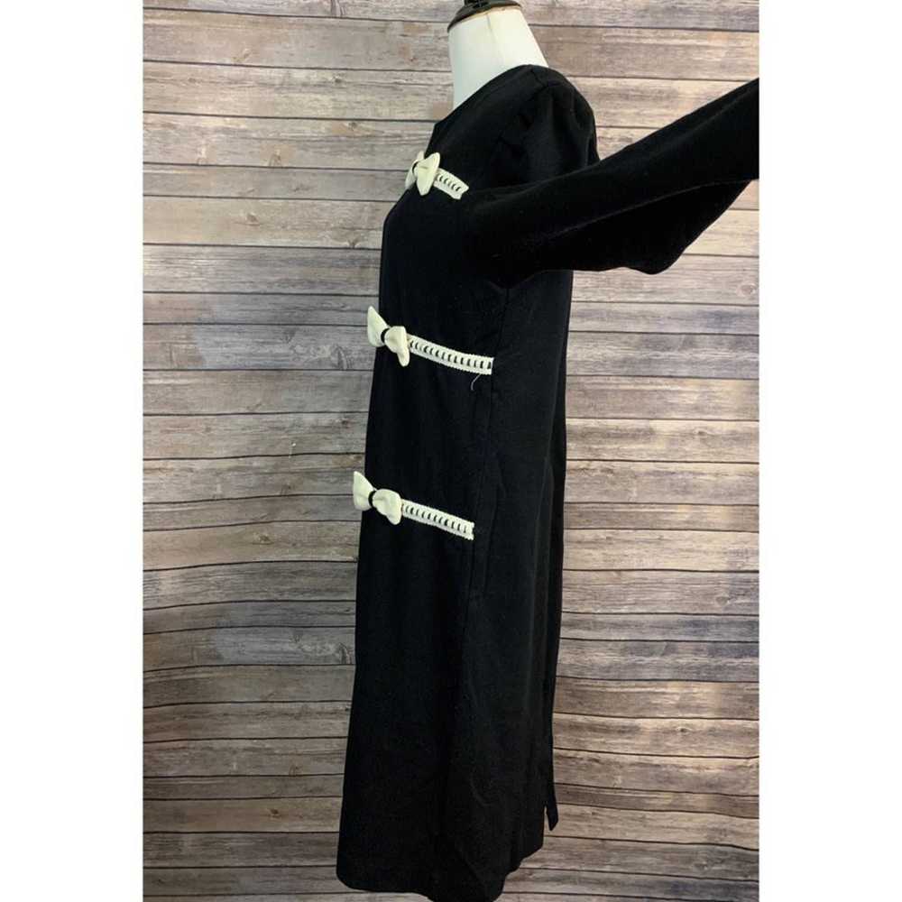 Vintage Liz Roberts Black Bow Dress - image 4