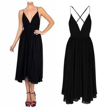 Meghan LA Enchanted Garden Midi Dress Black