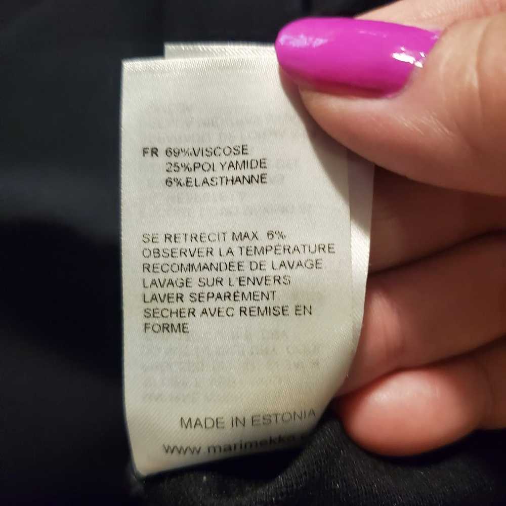 EC Marimekko Black Knit Fitted Dress Size XS, Cla… - image 12