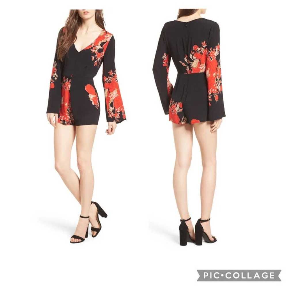 OBEY Dead Garden Black Floral Romper 25 - image 3