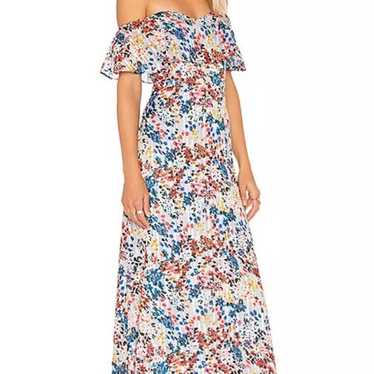 Maxi Dress floral watercolor off the sho - image 1