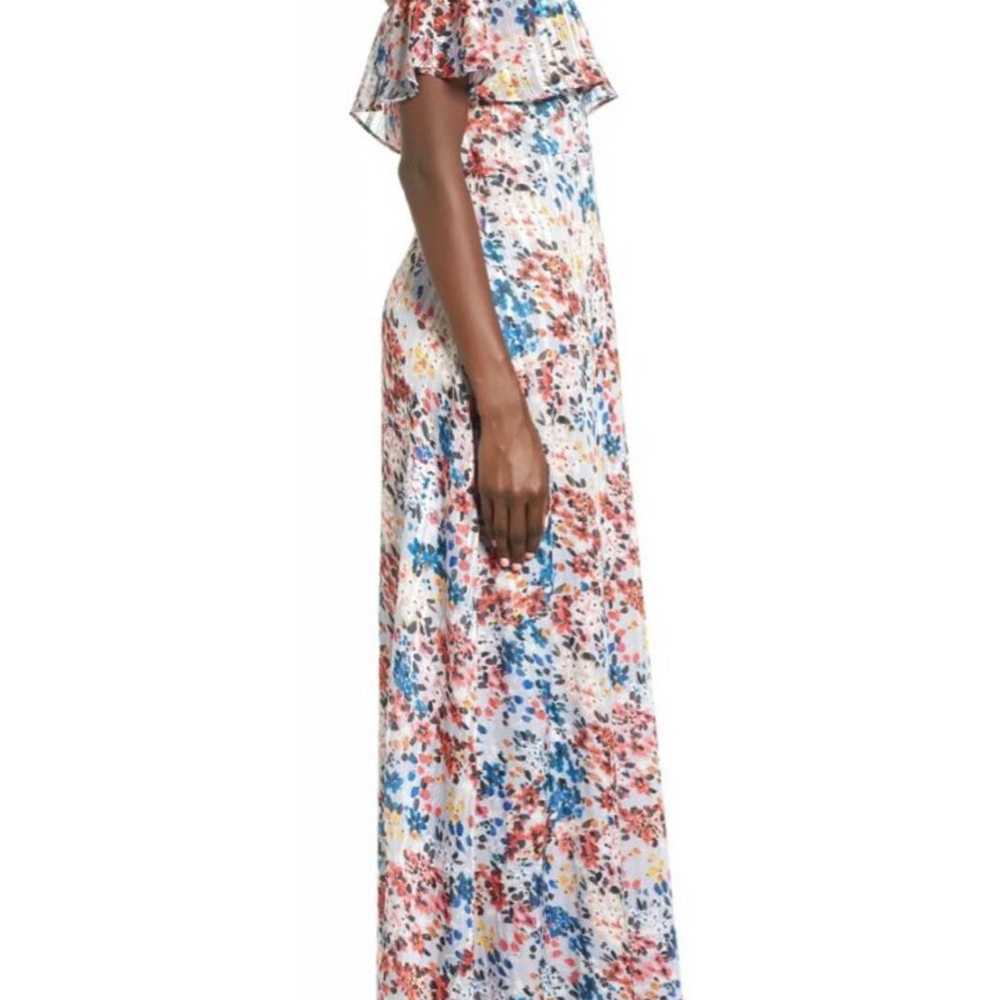 Maxi Dress floral watercolor off the sho - image 4