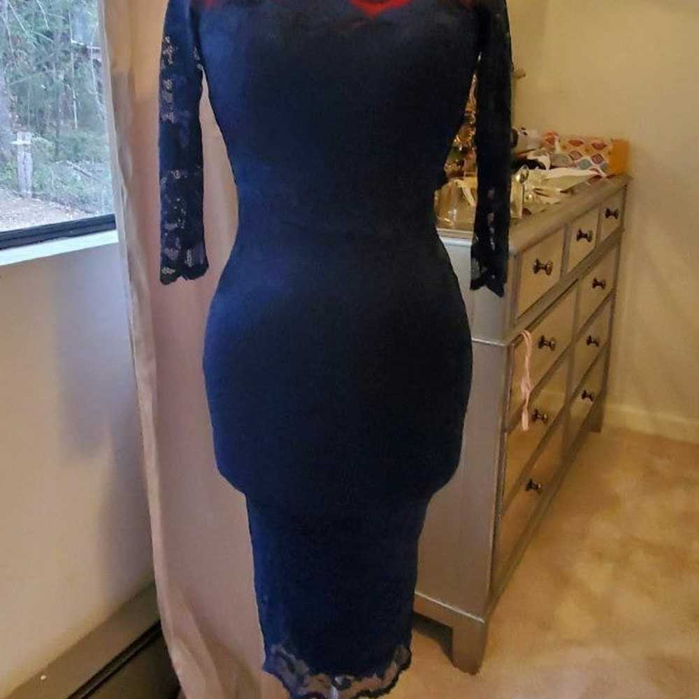 Dress Amy Childs blue lace dress size us - image 2