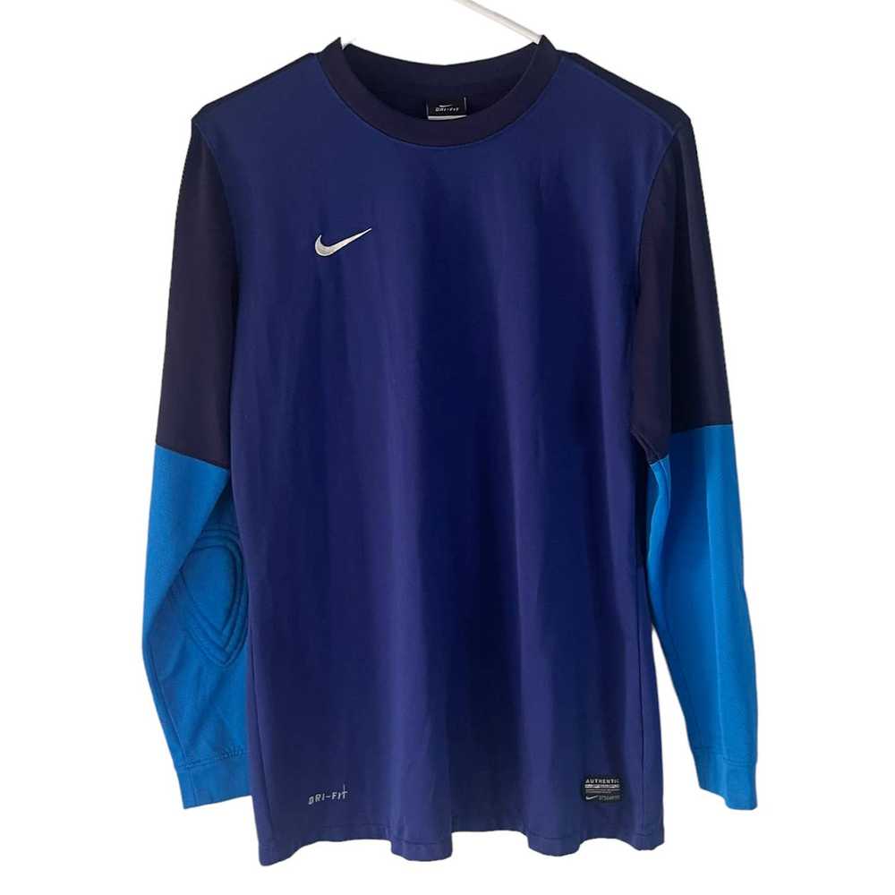Nike Nike Men Size Large Blue Motocross Padded El… - image 1