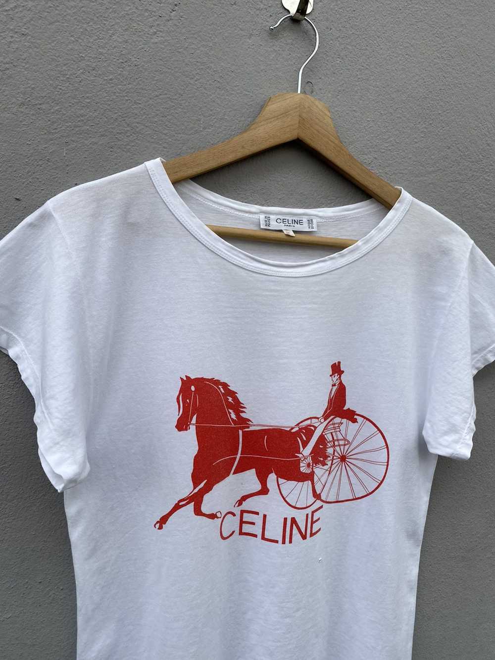 Celine Vintage CELINE Iconic Biglogo Tee - image 5