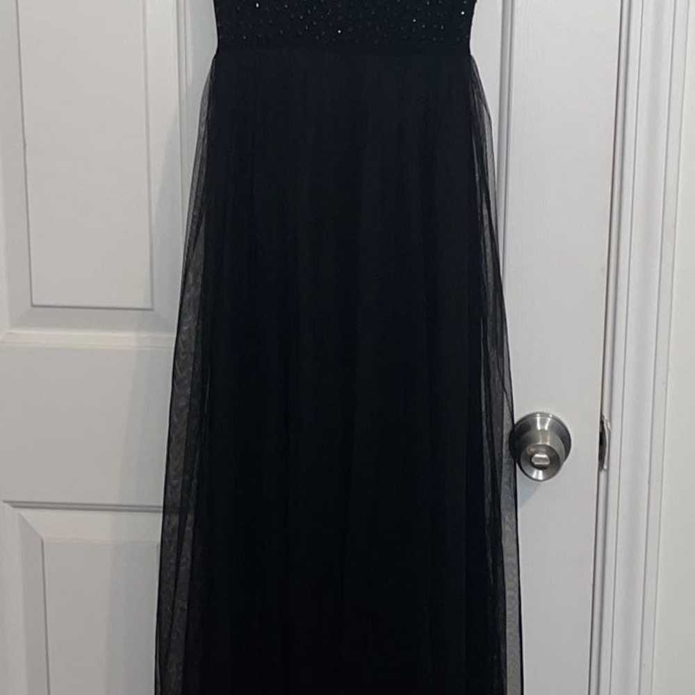 Black dress with black diamond top - image 1