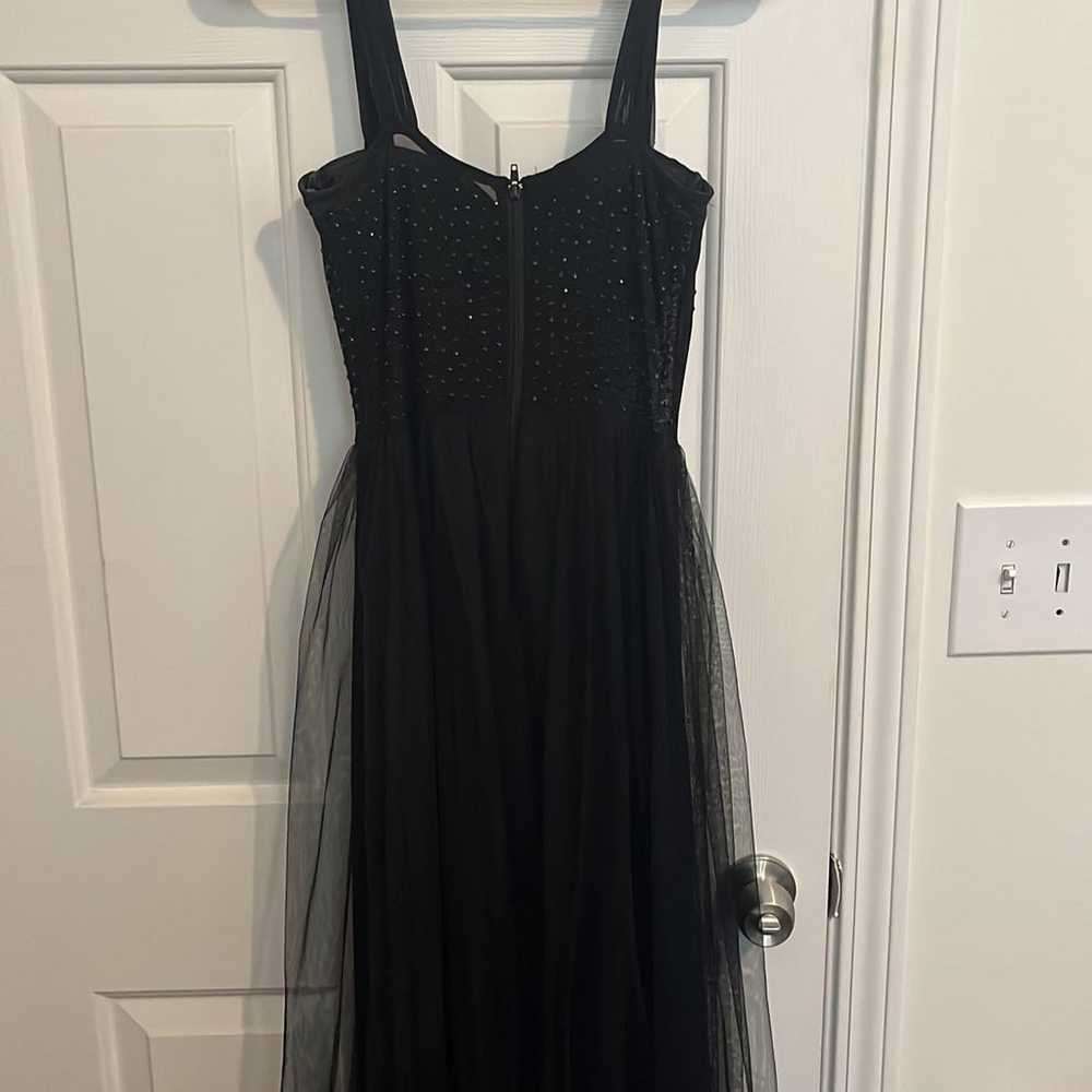 Black dress with black diamond top - image 3