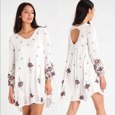 Free People Oxford White Embroidered Swing Dress