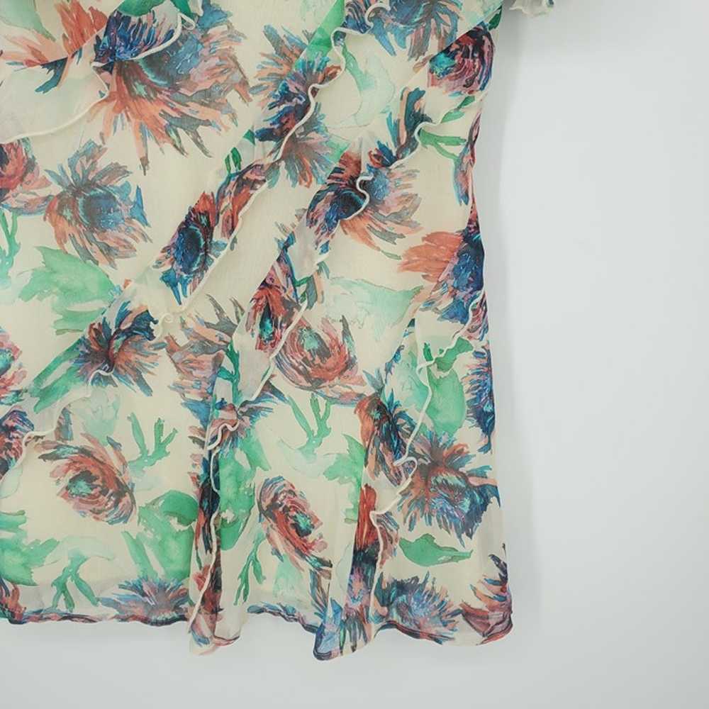 Anthropologie Soft Printed Mini Dress Flutter Sle… - image 6