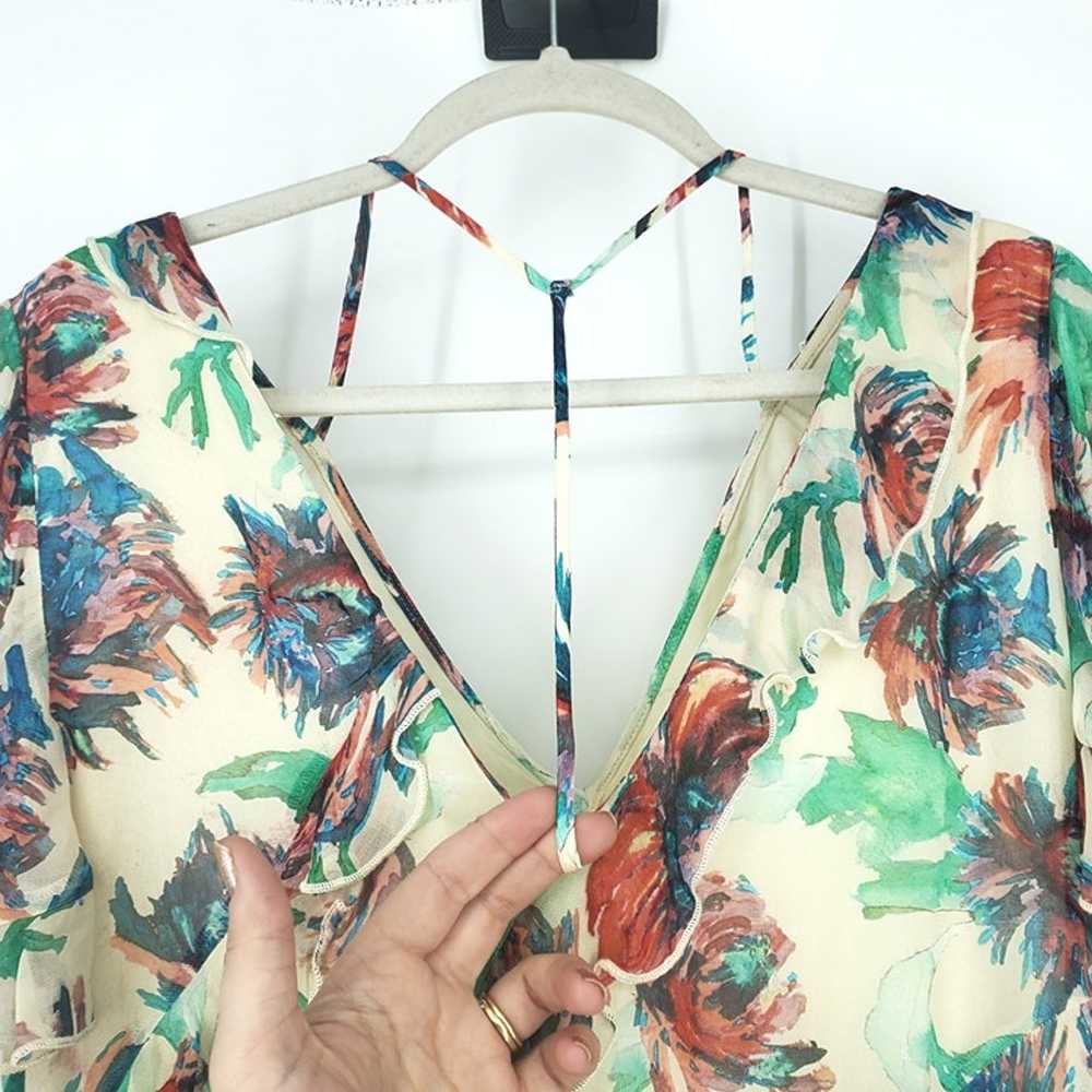 Anthropologie Soft Printed Mini Dress Flutter Sle… - image 8
