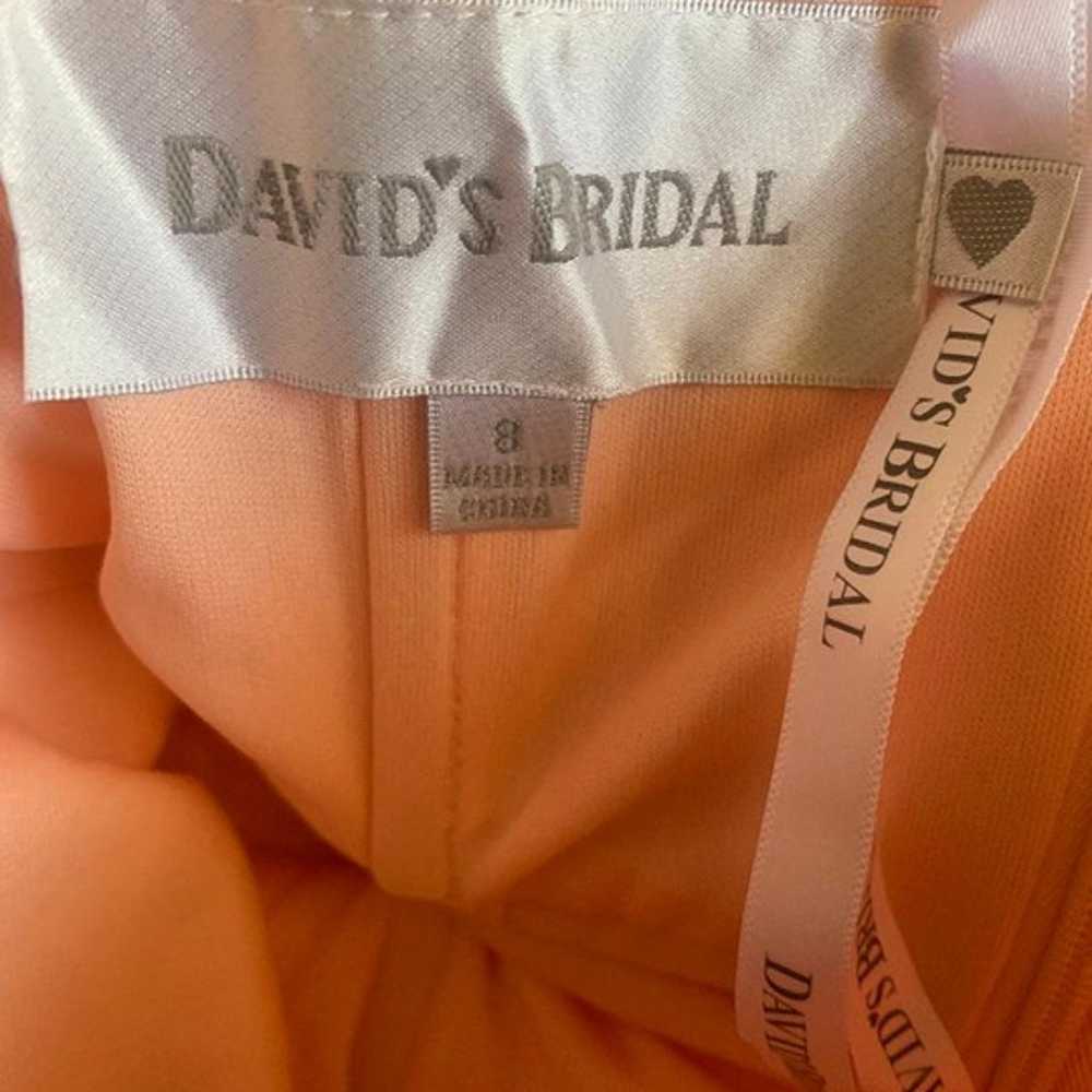 NWT-David's Bridal Bridesmaid Dress - Peach Belli… - image 2