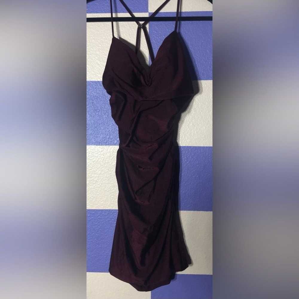 NWOT La Femme Ruched Sheath Mini Dress - Size 8, … - image 3