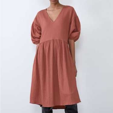 NWOT Zara Voluminous Textured Weave Dress.