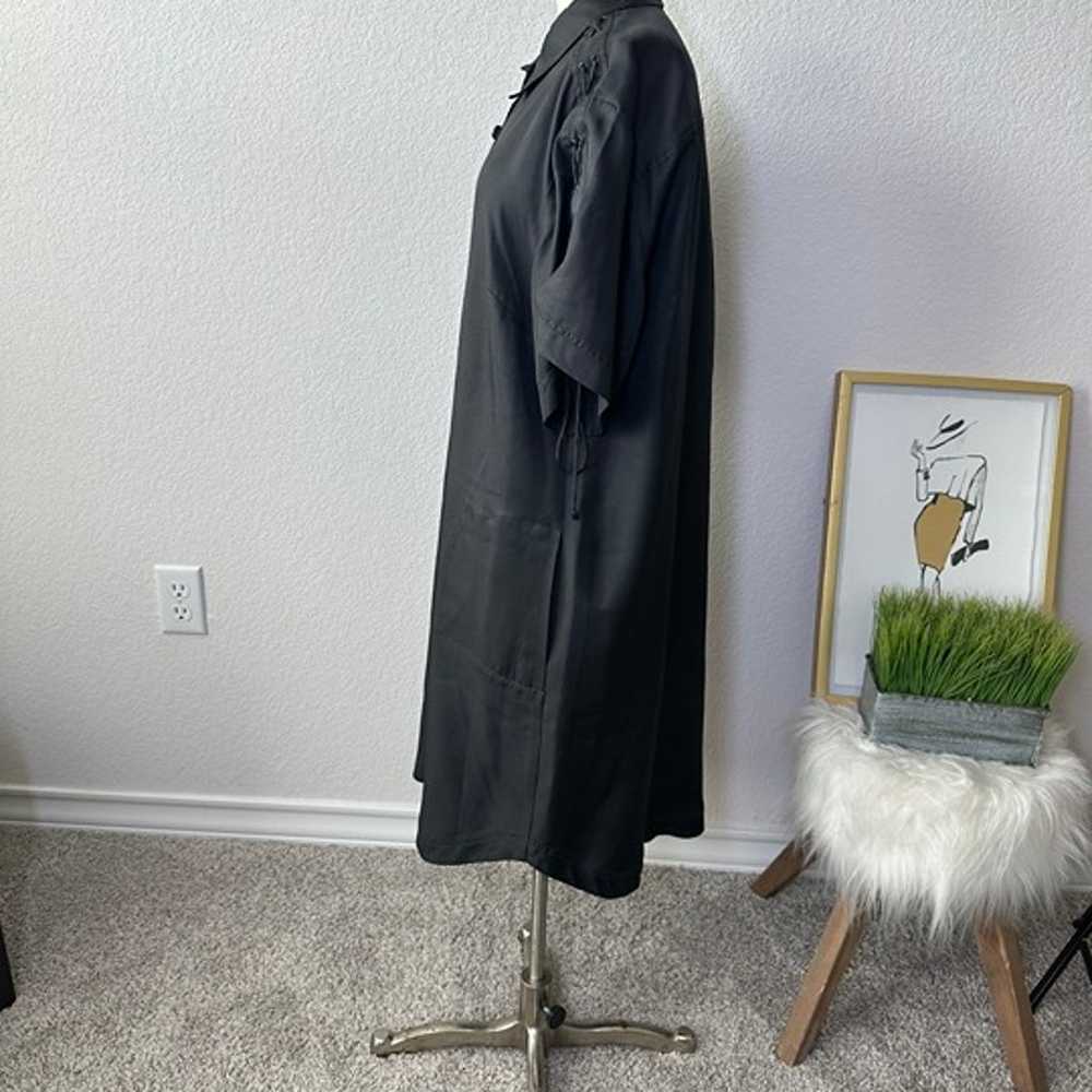 WORTH Dark Slate Gray Silk Dress - image 3