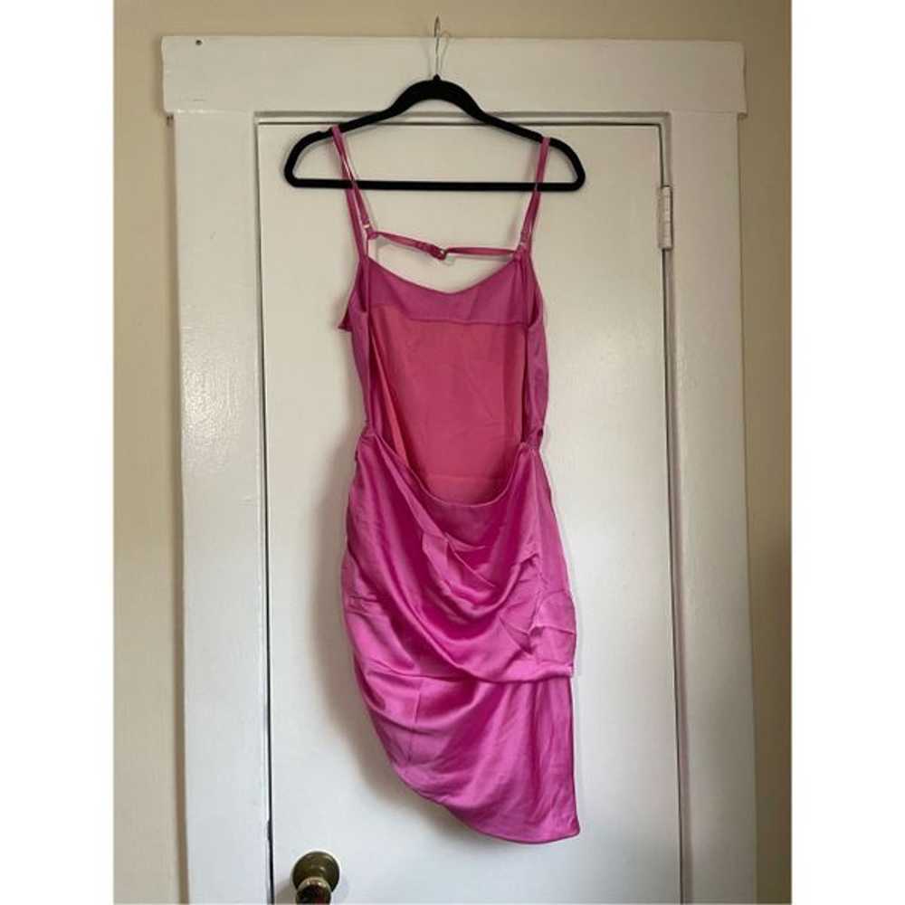Barbie Pink Scrunched Mini Slit Sackless Dress Si… - image 10