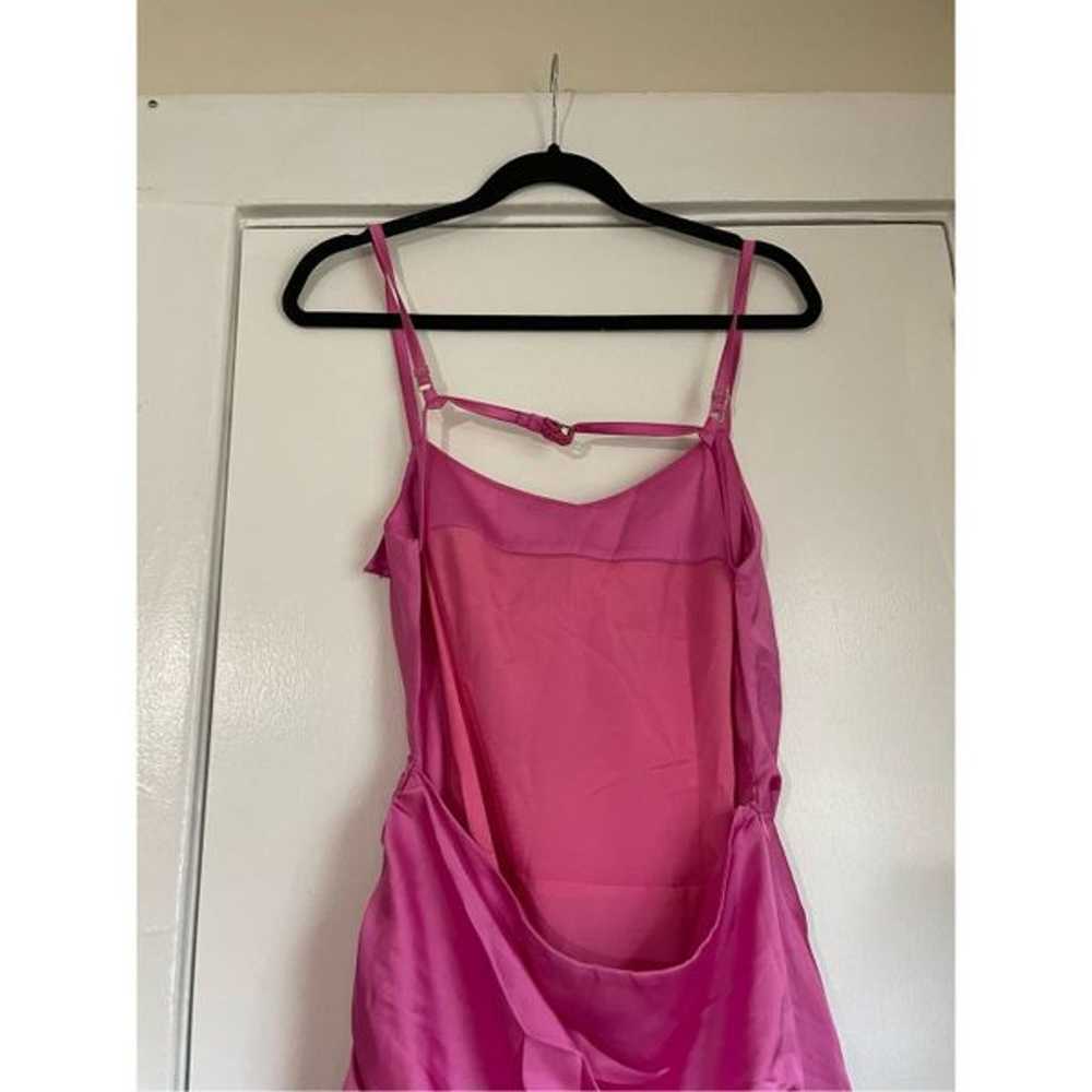 Barbie Pink Scrunched Mini Slit Sackless Dress Si… - image 11