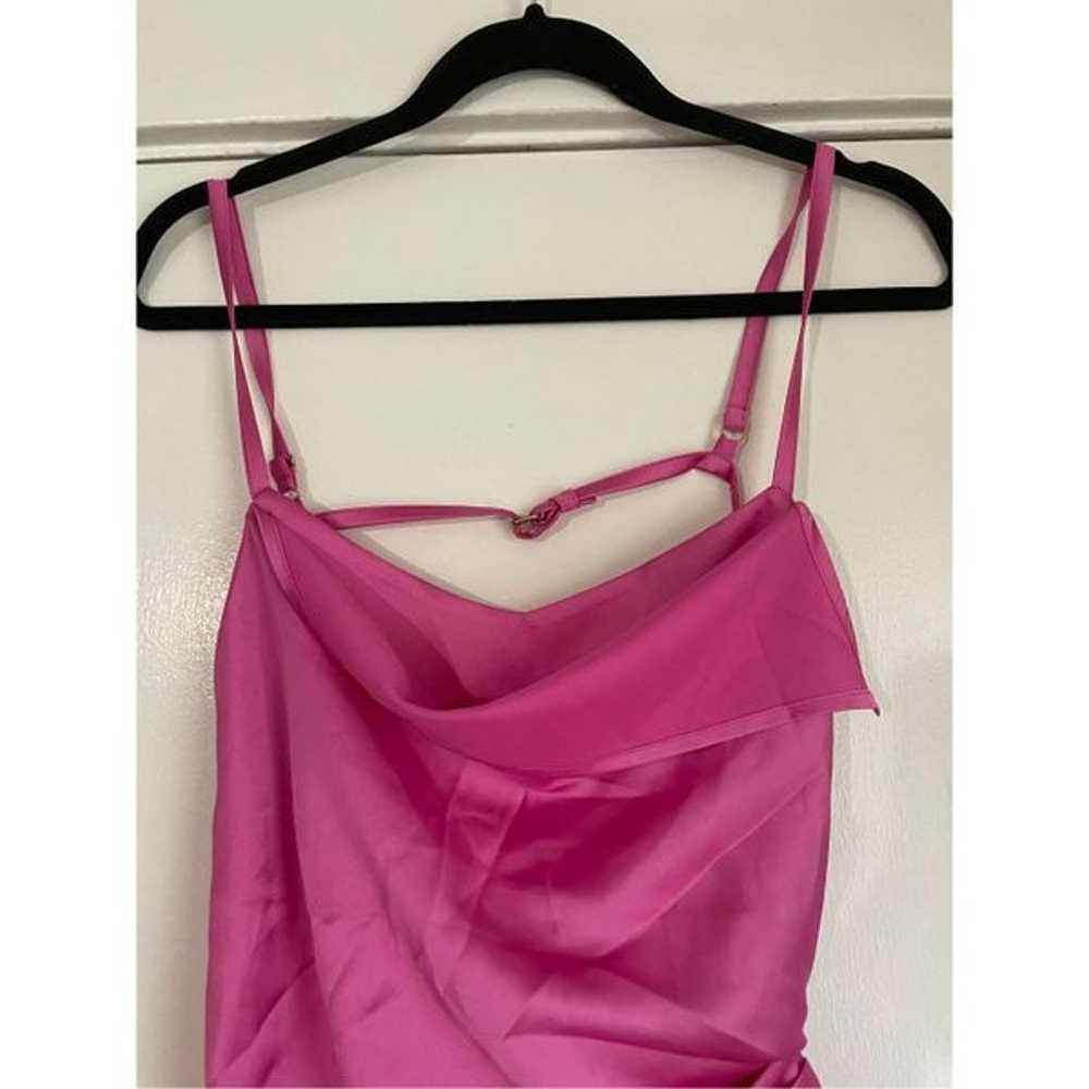 Barbie Pink Scrunched Mini Slit Sackless Dress Si… - image 8