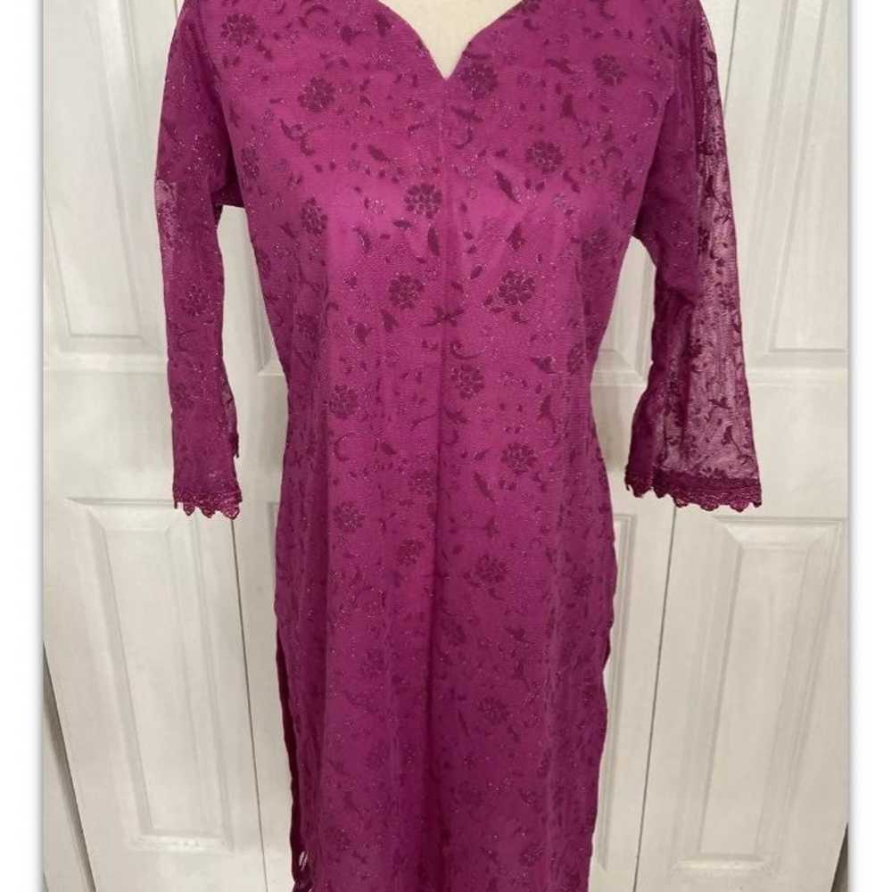 Three Piece Formal Dress.Color Magenta Pink.Fabri… - image 3