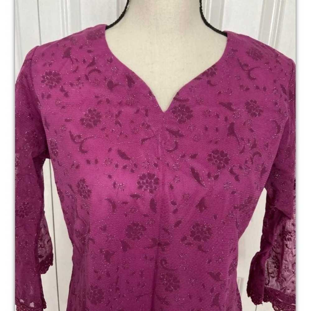 Three Piece Formal Dress.Color Magenta Pink.Fabri… - image 4