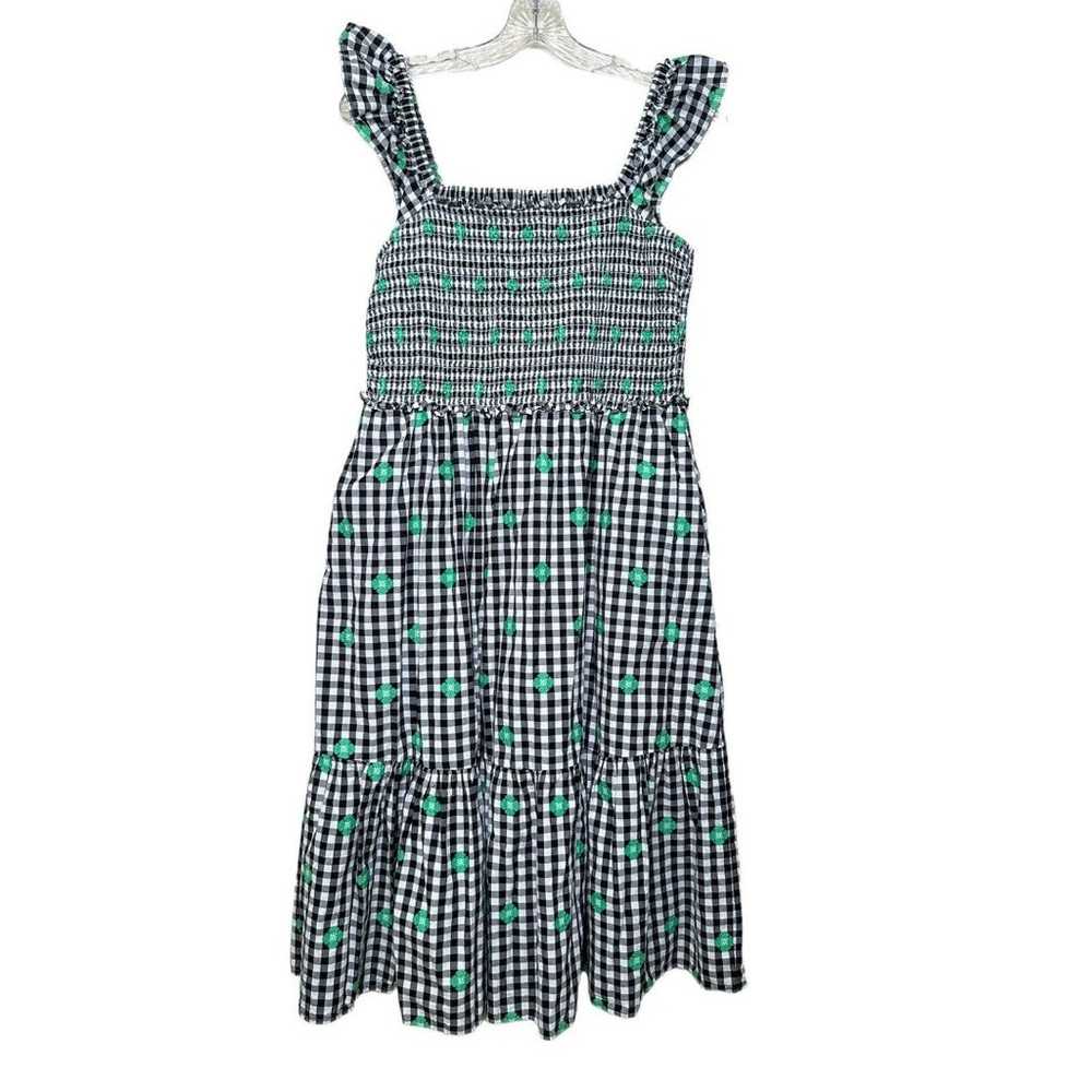 Kate Spade Gingham Voile Smocked Midi Dress Size … - image 4