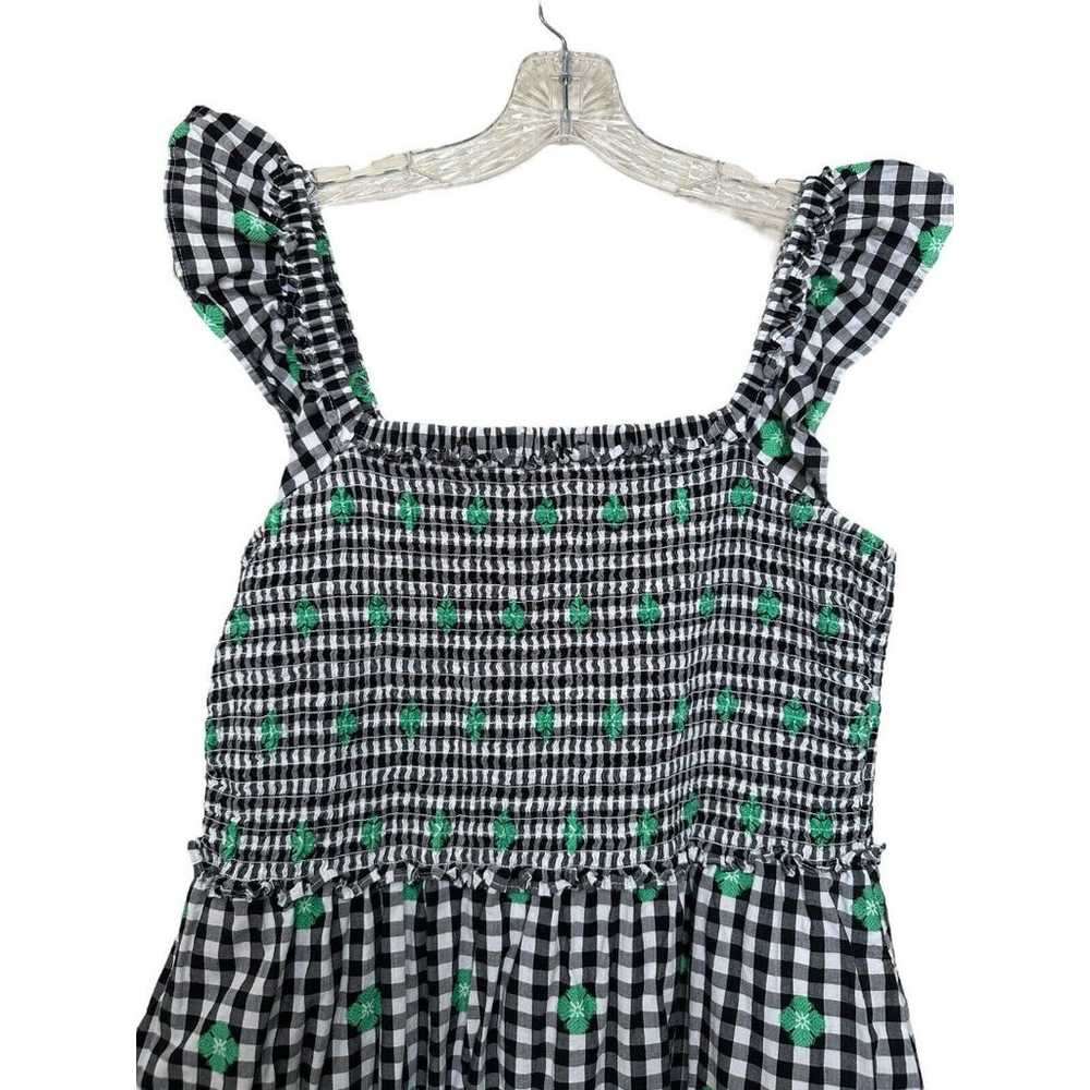 Kate Spade Gingham Voile Smocked Midi Dress Size … - image 5