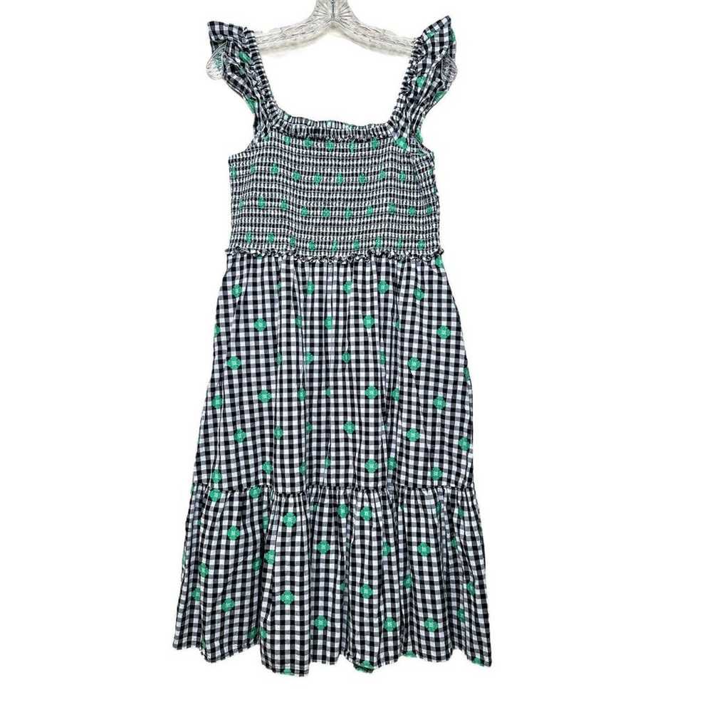 Kate Spade Gingham Voile Smocked Midi Dress Size … - image 8