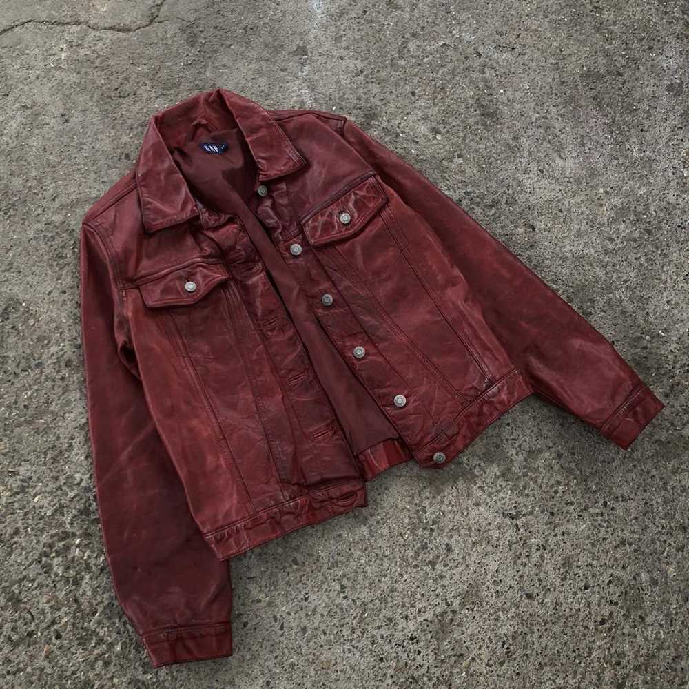 Avant Garde × Gap × Vintage Avant Garde Burgundy … - image 1