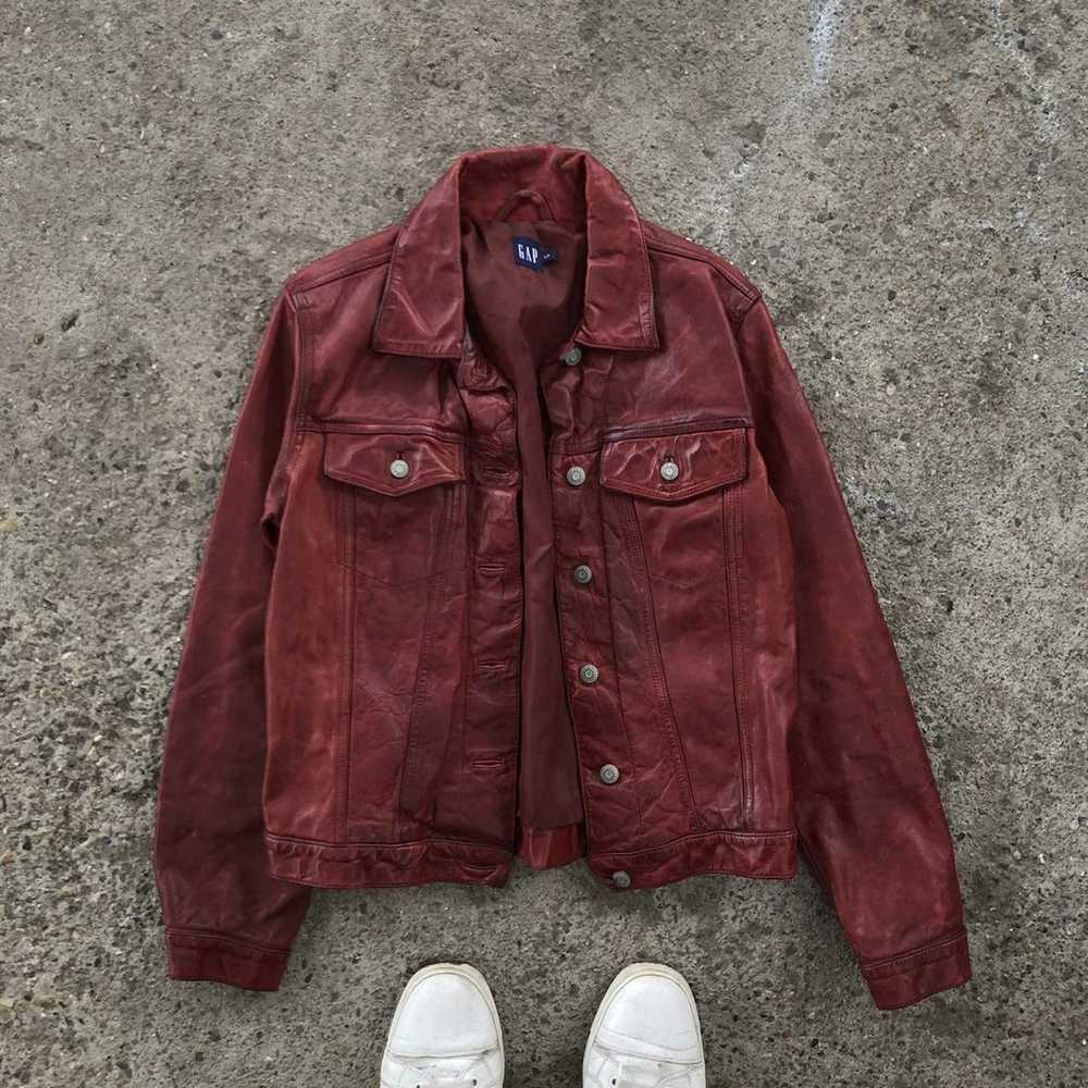 Avant Garde × Gap × Vintage Avant Garde Burgundy … - image 2