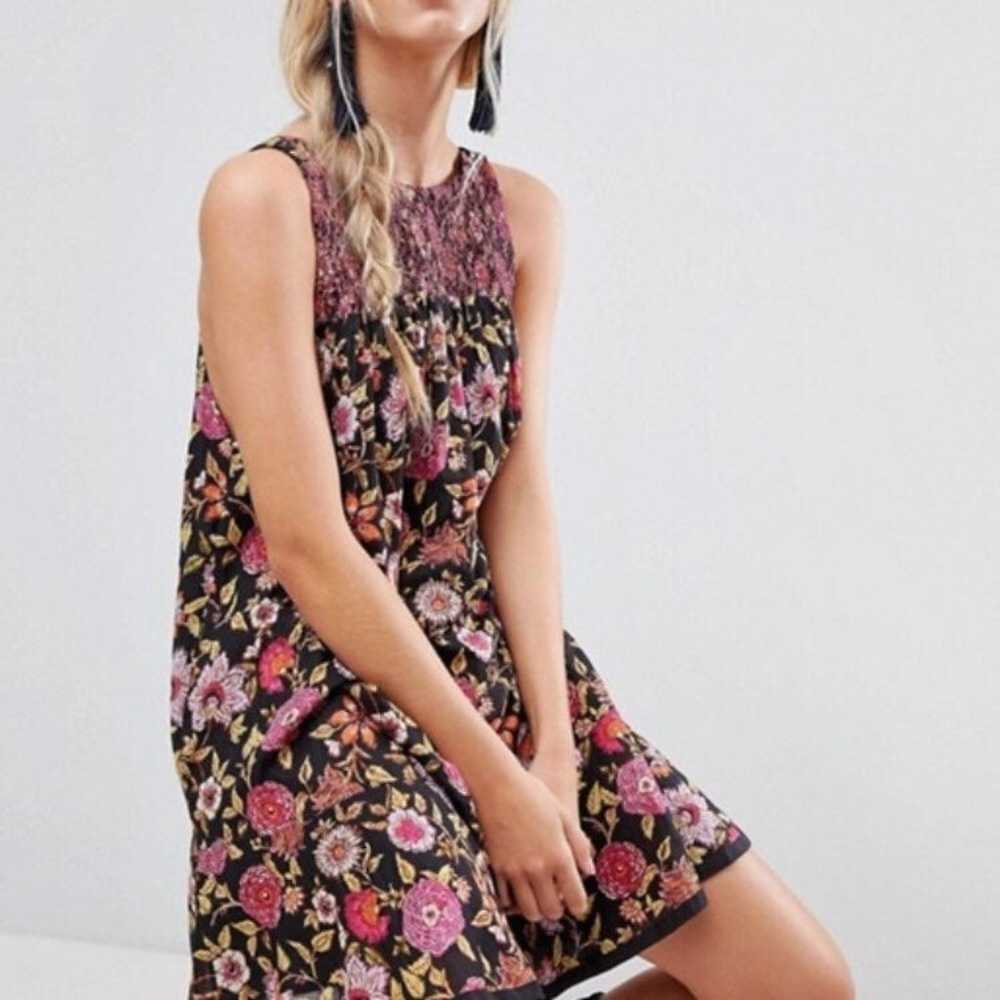 FREE PEOPLE Oh Baby Floral Mini Dress M - image 2