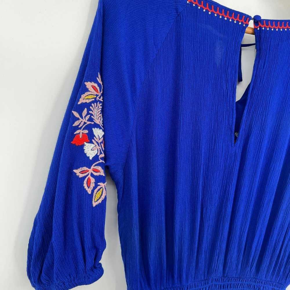 Boden Natalie Embroidered Jumpsuit Blue Wide Leg … - image 8
