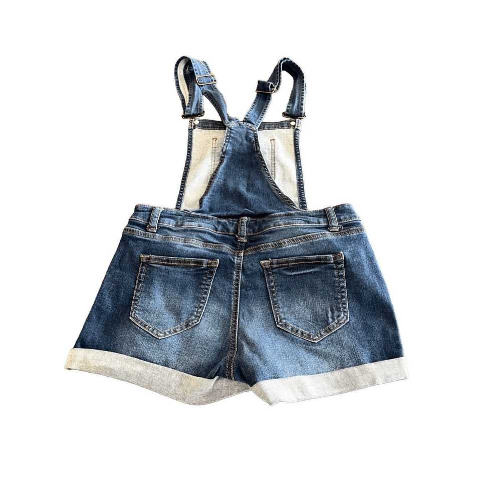 Vintage Wax Jeans denim distressed overall shorts… - image 4