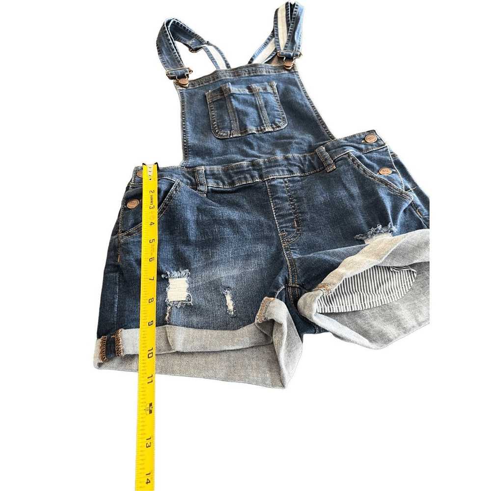Vintage Wax Jeans denim distressed overall shorts… - image 6