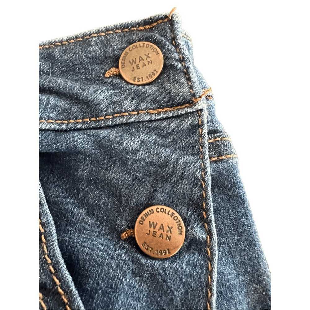 Vintage Wax Jeans denim distressed overall shorts… - image 9