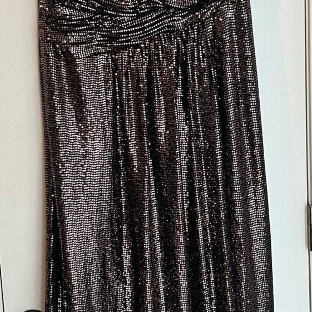 Calvin Klein-One Shoulder Sequin Straight Gown - image 8