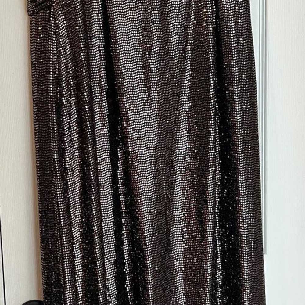 Calvin Klein-One Shoulder Sequin Straight Gown - image 9