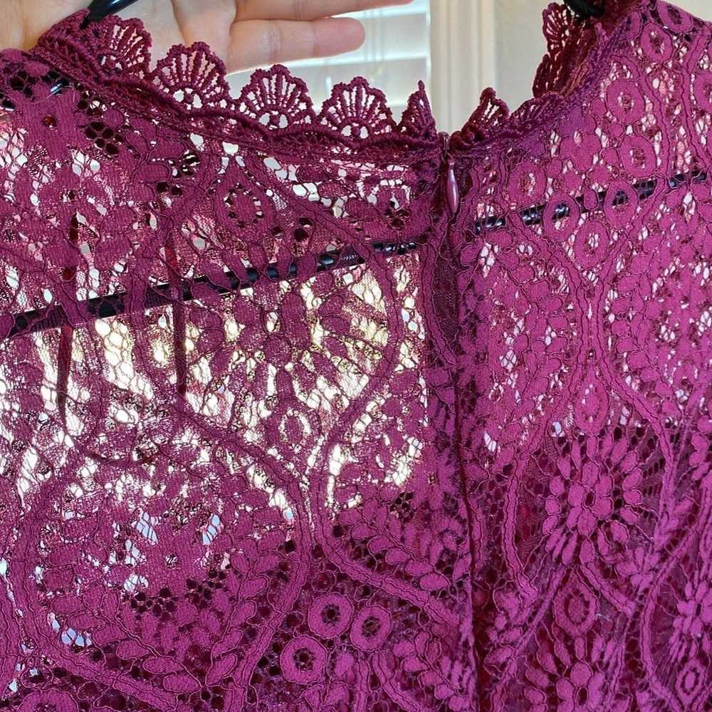 Burgandy/Wine lace dress with detail - image 5
