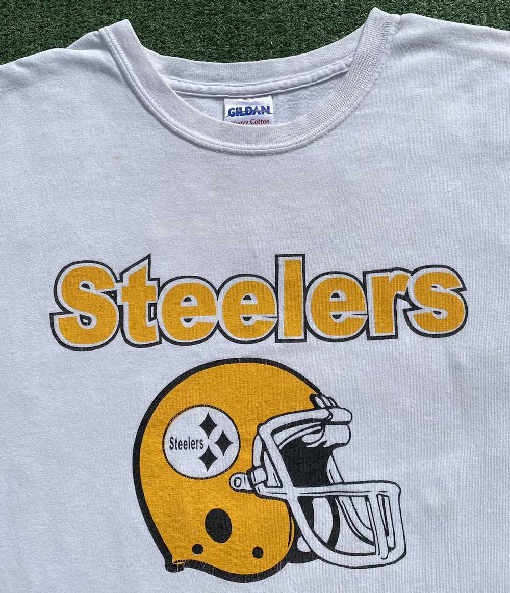 Gildan Vintage 90’s Pittsburgh Steelers T-Shirt M… - image 2