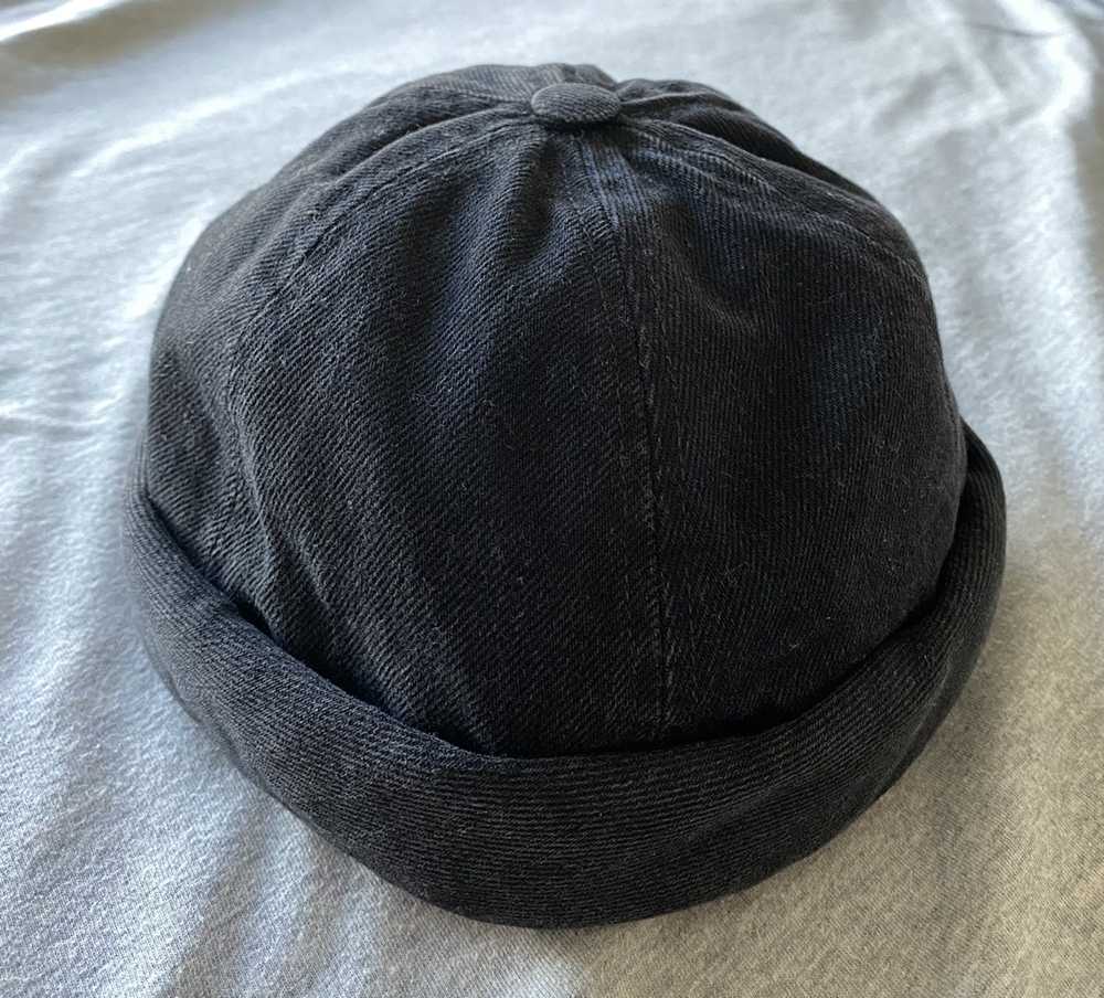 Beton Cire Black washed denim hat - image 1