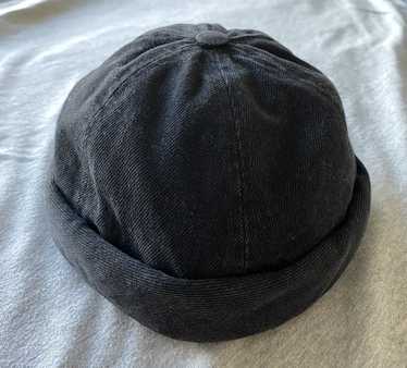 Beton Cire Black washed denim hat - image 1
