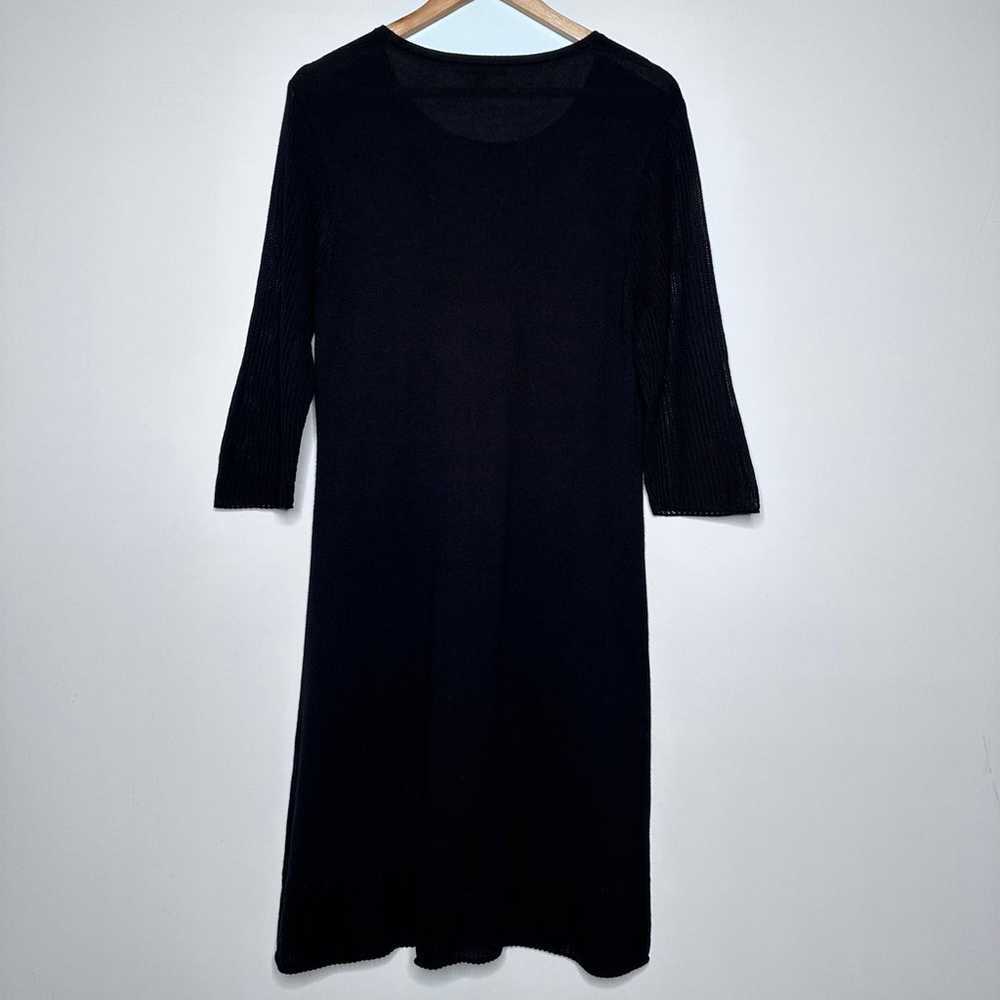 Kier + J Black Long Sleeve Sweater Dress Size Lar… - image 2