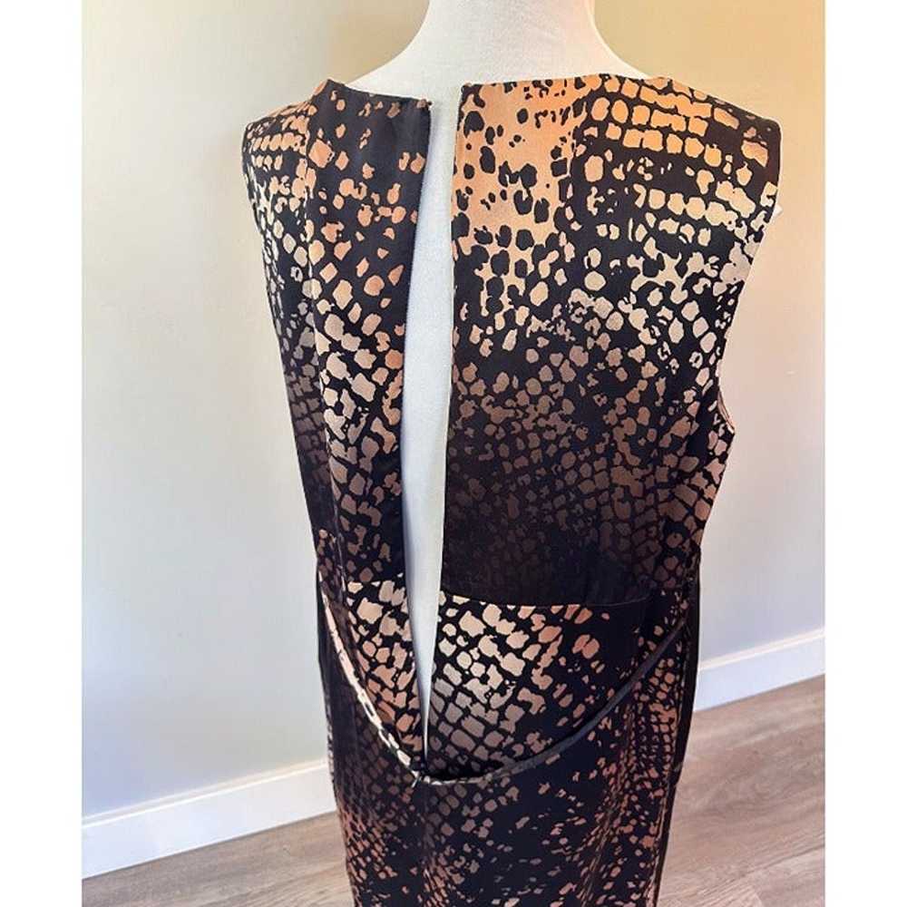 Marina Rinaldi Silk Brown and Black Dress with Sh… - image 10
